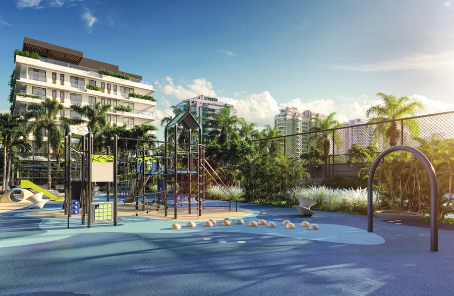 Playground do RIIO by Piero Lissoni entre jardins e palmeiras